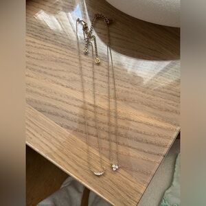 Two mejuri necklaces — no box, not in greatest condition